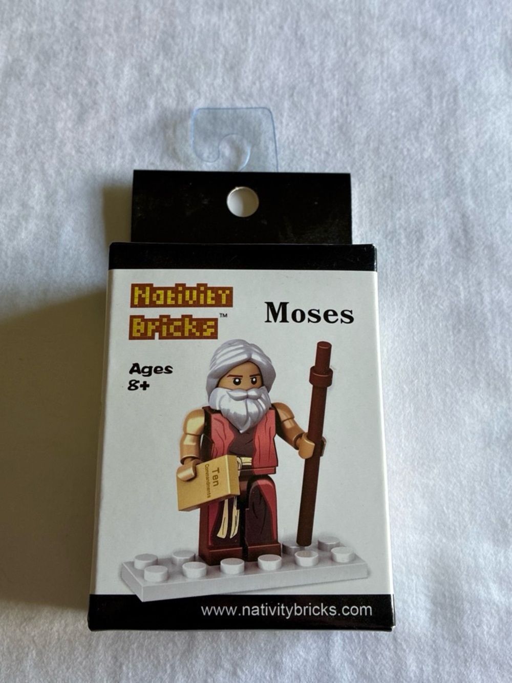 Moses Minifigure - White Hair, Red Robe